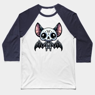 Cute Bat Skeleton Baseball T-Shirt